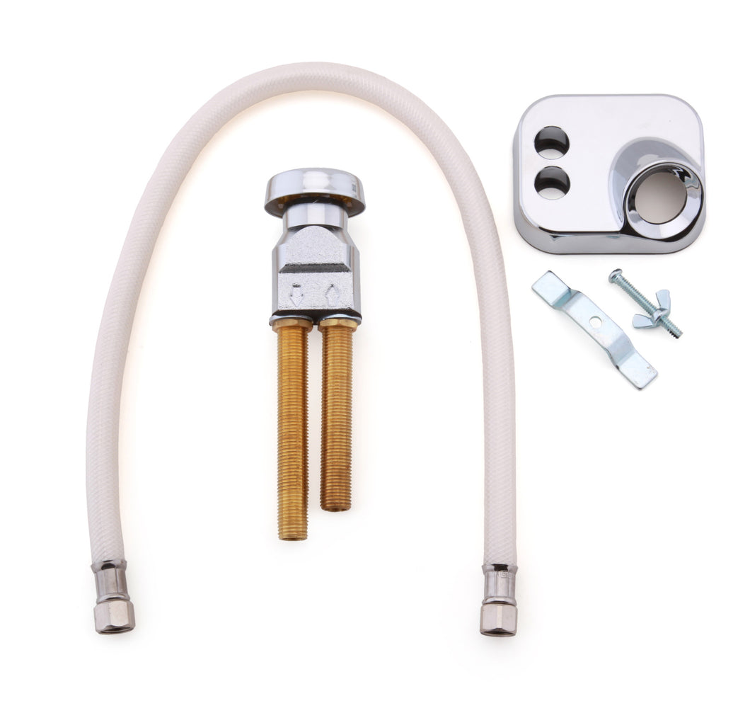 SalonTuff® #VBSET Vacuum Breaker with Hose Receiver Plate and White Connection Hose - ASSE 1001 / cUPC listed