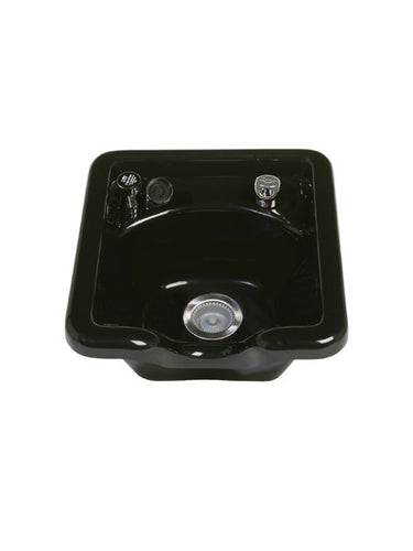 Belvedere 2800 Beta Black ABS Shampoo Bowl with 522 Faucet - Complete