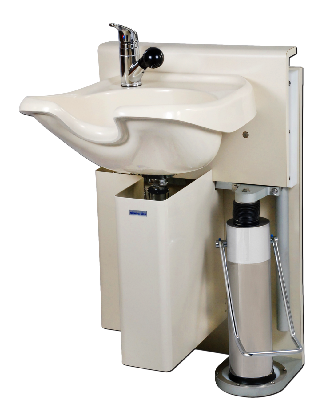 Adjust-a-Sink K100-A Height Adjustable Shampoo System with Comfort Fit Bowl - All Almond